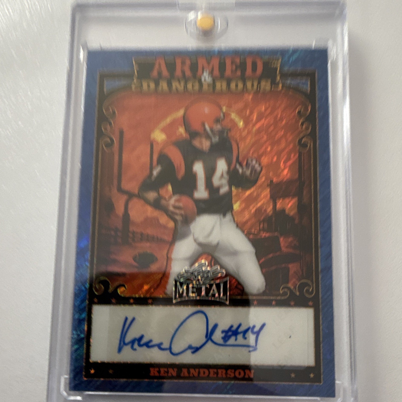 Leaf 2026 Metal Armed & Dangerous Ken Anderson WEA-KA1 Auto Bengals /5