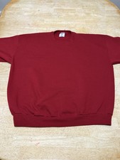 Vintage Jerzees Sweatshirt Mens 3X 3XL Red Blank Made in USA 90s