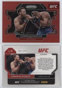 2022 Panini Prizm UFC Red Prizm /299 Conor McGregor #39