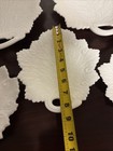 Fenton Milk Glass Maple Leaf Shaped Serving Plate Stem Handle Dish — photo 9