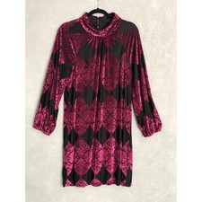 Vince Camuto Damask Print Dress Women's Size 16 Burnout Velvet NEW