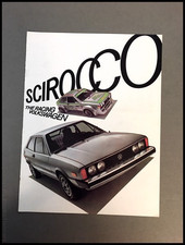 1977 VW Volkswagen Scirocco Vintage Car Sales Brochure Catalog