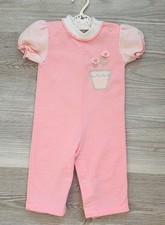 Baby girl romper, spring, vintage Health Tex, 6 months