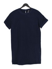 Uniqlo A-Line Midi Dress M in Blue