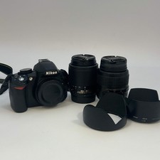 Used Nikon D3100 Camera w/18-55mm  55-200mm Lenses - Bad Diopter READ 