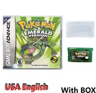 Pokemon Emerald GBA English Cartridge w/ Game Box - Tested & Working