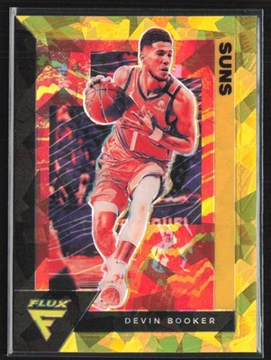 Devin Booker 2020-21 Panini Flux Cracked Ice Gold /10 #140 Phoenix Suns