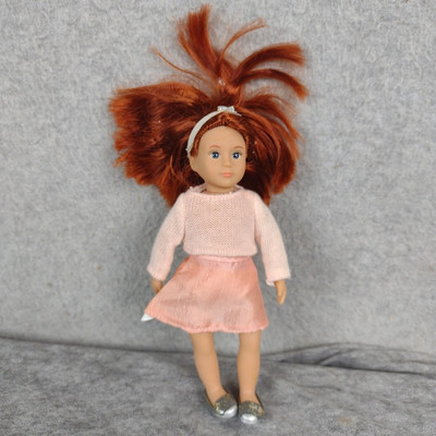 London 6.5'' Tall Red Hair - Lori Doll - Used No Box Peach Clothes 7'' Tall