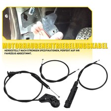 3x Motorhaubenseil f�r BMW 5er E39 1995-2003 51238190754 Bowdenzug Frontklappe