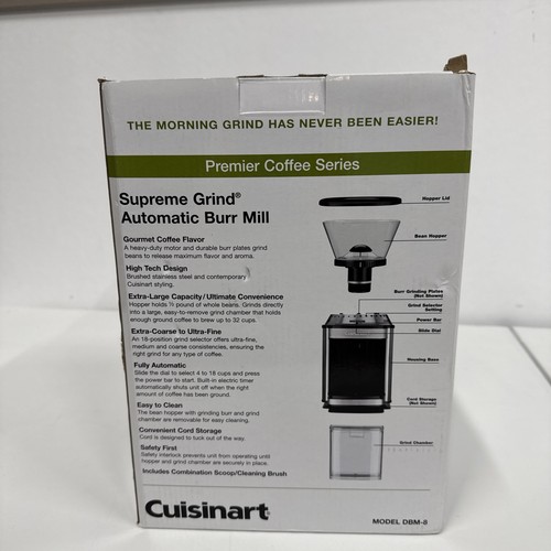 Cuisinart DBM-8P1 Supreme Grind Automatic Burr Mill Coffee Grinder - Picture 2 of 2