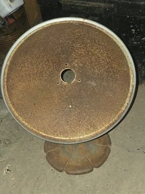 Antique Vintage cast iron lamp/mirror base collectible light holding part 