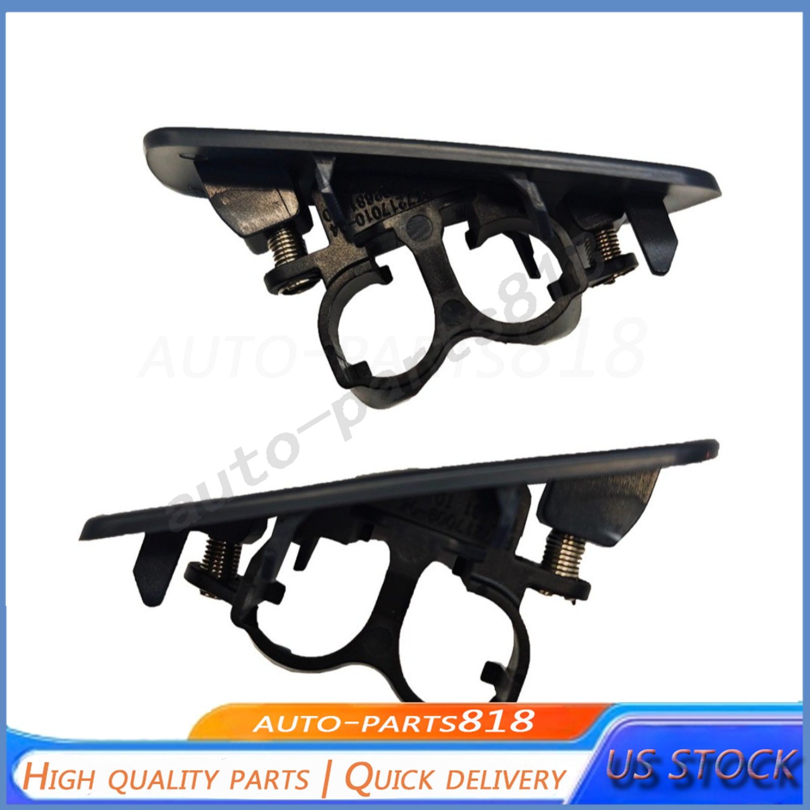 2Pcs Headlight Washer Jet Cover For 10-18 Rolls-Royce Ghost Front Driver Pass