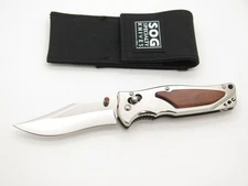 SOG Stingray 2.0 Seki Japan Customized Wood Inlay Folding Pocket Knife