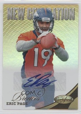 2012 Certified Mirror Gold Signatures 11/25 Eric Page #314 Rookie Auto RC 0f8