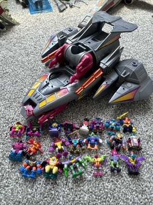 Vintage 1994 Galoob Micro Machines Z-Bots Lot - 21 Mini Z's + 1Large 2 Spybase