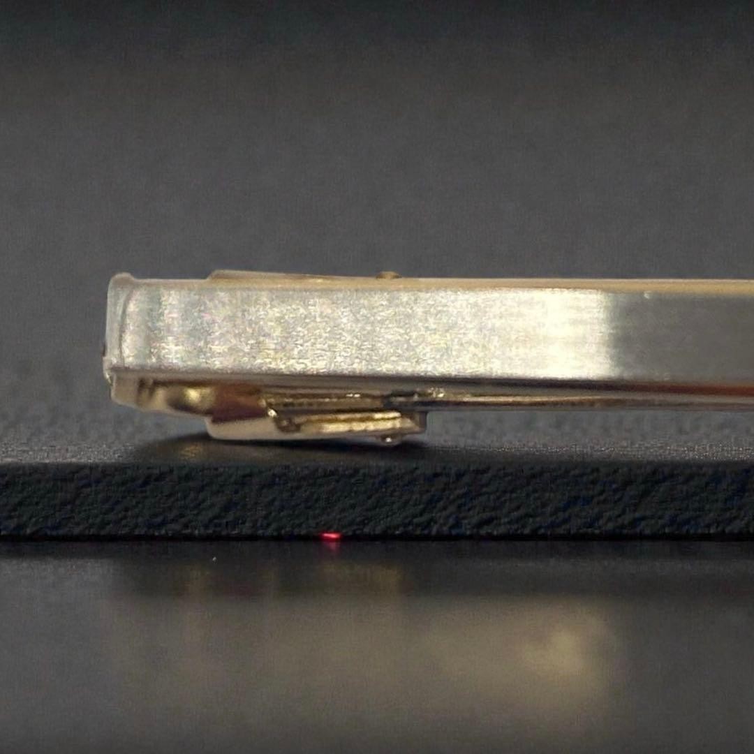 Yves Saint Laurent Gold Silver Tie Pin Excellent Condition thumbnail 6