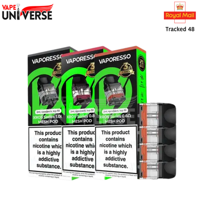vaporesso corex 3.0 pods VAPORESSO COREX 3.0 Pods | Hive-Mesh 0.6Ω / 0.8Ω | 2ml Top-Fill Pack of 4