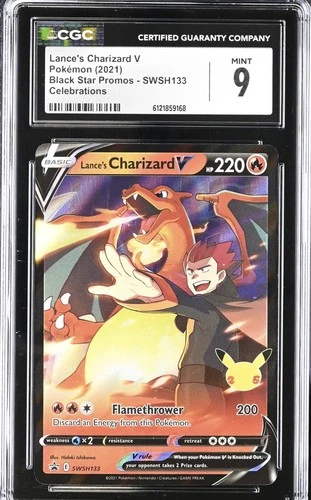 2021 okemon Black Star Promos SWSH133 Lance's Charizard V CGC 9 MINT