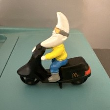 Vintage 1988 McDonald s Happy Meal Toy MAC TONIGHT Moon Man on Black Scooter