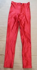 American Apparel Disco Pants - Red - Size XS - Shiny Lycra Spandex