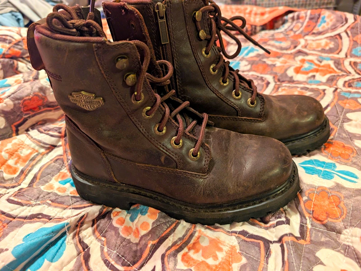 Harley-Davidson Leather Upper Brown Boots for Men for Sale  display picture 2