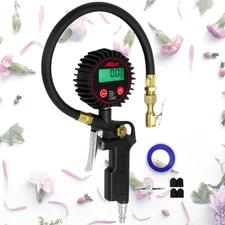 Milton® Digital Tire Inflator / Pressure Gauge, 0-250 PSI, 14" Air Hose, Lock-on