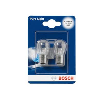 Glühlampe BOSCH P21/4W Pure Light 12V/4/21W, 2 Stück [A]