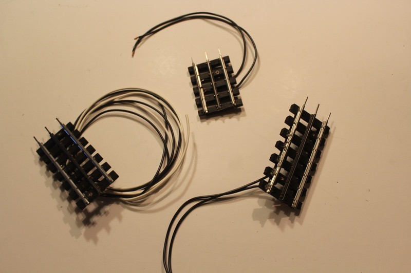 3 rail O scale Ross custom short straights with HD wire