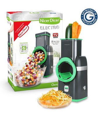 Genius Nicer Dicer Electro Gemüseschneider 25 tlg, elektrische Gemüsehobel