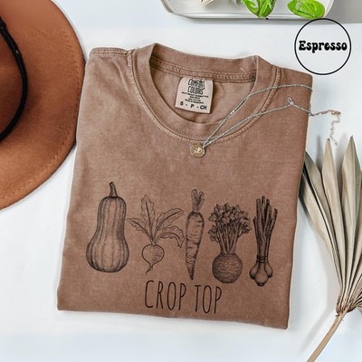 Funny Gardening Shirt  Comfort Colors  Garden Veggies Tee  Plus Size Crop Top