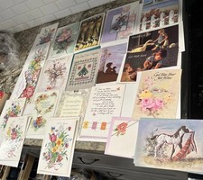 VTG Retro Greeting Card Lot 21  Envelopes Floral Gardens Get Well Birthday More
