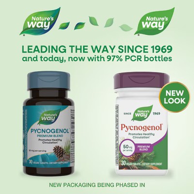 2 X Nature's Way Pycnogenol Premium Blend - with Vitamin E -- 50 mg Per Serving