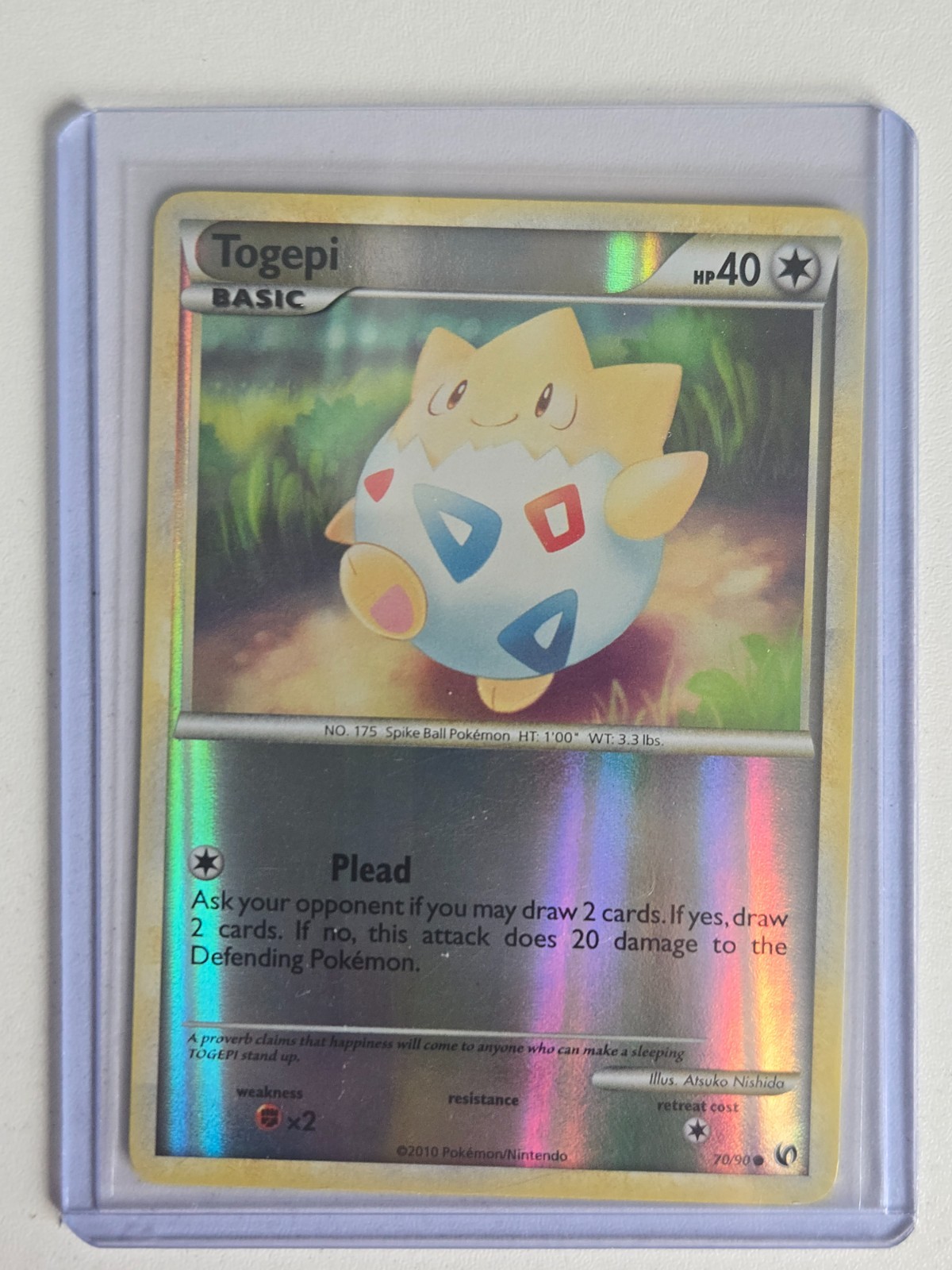 Togepi 70/90 Undaunted Reverse Holo