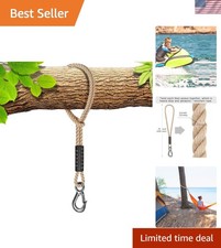 Quality Off-White Tree Swing Hanging Strap - 19 inch with Heavy Duty Hook