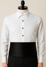 Mens Black Cummerbund Adjustable Tuxedo waist Belt Formal wedding Party Wear