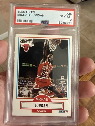 1990-91 Fleer Michael Jordan #26 NO BLACK LINE ERROR