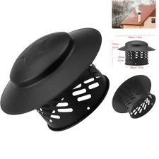 3in Black Cone Chimney Cap with Spark Arrestor - Weatherproof & Easy Install