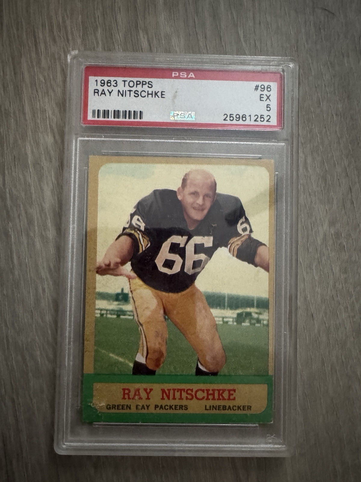 1963 Topps Ray Nitschke PSA 5 Green Bay Packers Rookie