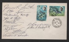 British Indian Ocean Territory 1969 Dx Expedition Cover Autographed By Team