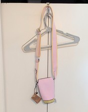 Ecco Pot Bag Leather Womens Crossbody Pink Br...