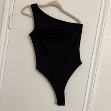 Fashion Nova Women Black Bodysuit L