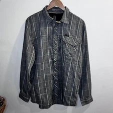 Wrangler ATG Shirt Mens Large Tall Plaid Button Up Outdoor Long Sleeve Hiking