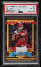 2021 Topps Finest Flashbacks Gold Refractor 36/50 Mike Trout PSA 10 GEM MT 0e2x