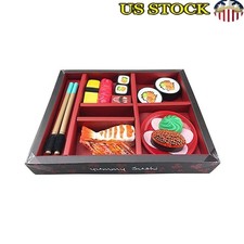 Sushi Dinner Bento Box 21pcs Cutting Playset Kids Sushi Restaurant Toy Food New