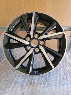 1x Alufelge 17 Zoll 7.0'' 5x114.3 50ET Glanz Schwarz PW457-02001 Toyota Corolla