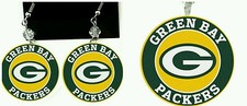 Green bay packers earring and bracelet set