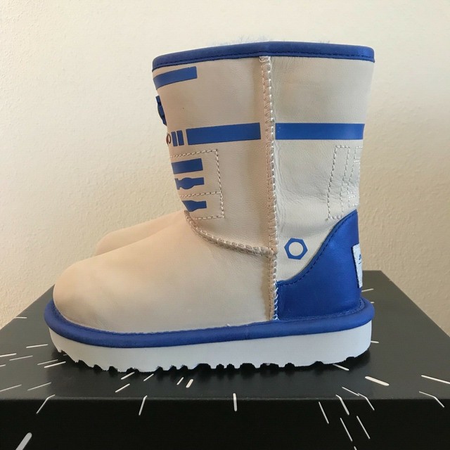 blue leather ugg boots