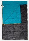SCHLAFSACK Doppel für 2 Personen - OUTDOOR - Extra Groß 2,25 cm - Schwarz / Blau