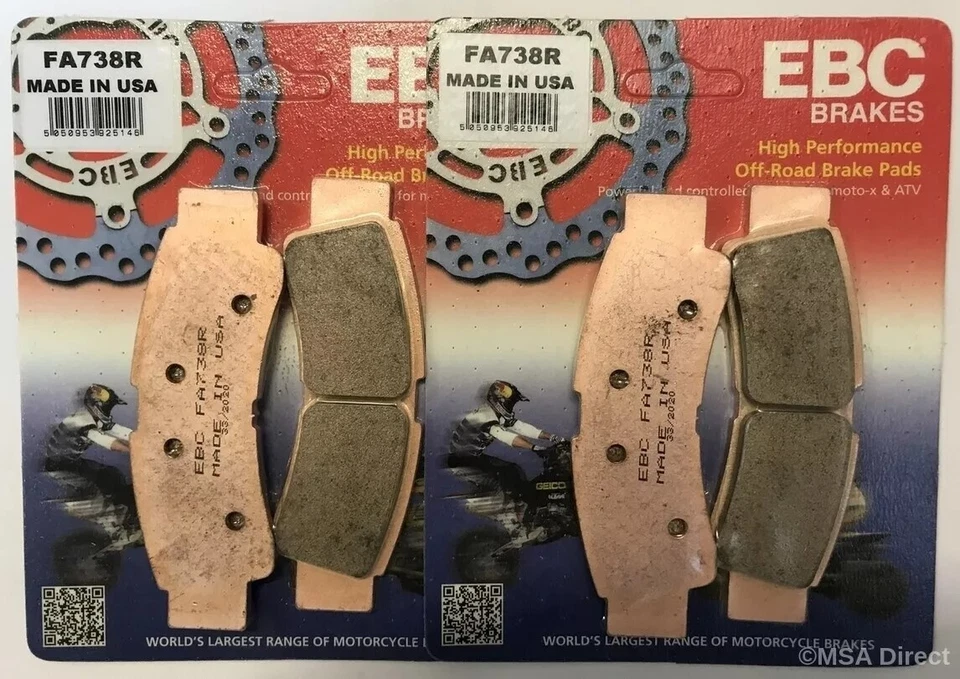 EBC Sintered FRONT and REAR Brake Pads For KAWASAKI KRX1000 TERYX (2020 to 2024) - Image 2 of 4