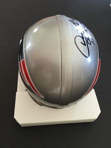 DOUG FLUTIE AUTO'D PATRIOTS MINI HELMET W/ "DROP KICK 1/1/06" INSCR. J.S.A. - Picture 4 of 7